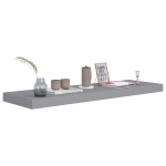 vidaXL Rafturi de perete suspendate, 4 buc., gri, 80x23,5x3,8 cm, MDF