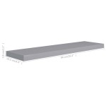 vidaXL Raft de perete suspendat, gri, 90x23,5x3,8 cm, MDF