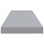 vidaXL Rafturi de perete suspendate, 4 buc., gri, 90x23,5x3,8 cm, MDF