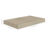 vidaXL Raft de perete suspendat, stejar, 40x23x3,8 cm, MDF vidaXL Raft de perete suspendat, stejar, 40x23x3,8 cm, MDF