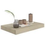 vidaXL Rafturi de perete suspendate, 4 buc., stejar, 40x23x3,8 cm, MDF