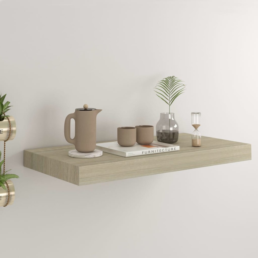 vidaXL Raft de perete suspendat, stejar, 50x23x3,8 cm, MDF