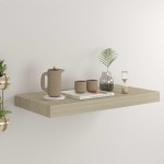 vidaXL Raft de perete suspendat, stejar, 50x23x3,8 cm, MDF
