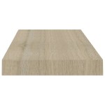 vidaXL Rafturi de perete suspendate, 2 buc., stejar, 50x23x3,8 cm, MDF