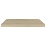vidaXL Rafturi de perete suspendate, 2 buc., stejar 60x23,5x3,8 cm MDF