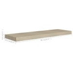 vidaXL Raft de perete suspendat, stejar, 80x23,5x3,8 cm, MDF