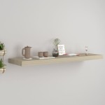 vidaXL Raft de perete suspendat, stejar, 90x23,5x3,8 cm, MDF vidaXL Raft de perete suspendat, stejar, 90x23,5x3,8 cm, MDF