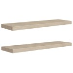 vidaXL Rafturi de perete suspendate 2 buc., stejar, 90x23,5x3,8 cm MDF vidaXL Rafturi de perete suspendate 2 buc., stejar, 90x23,5x3,8 cm MDF