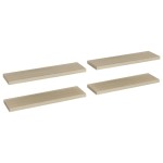 vidaXL Rafturi de perete suspendate 4 buc. stejar, 90x23,5x3,8 cm, MDF vidaXL Rafturi de perete suspendate 4 buc. stejar, 90x23,5x3,8 cm, MDF