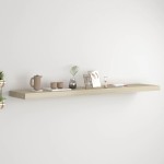 vidaXL Raft de perete suspendat, stejar, 120x23,5x3,8 cm, MDF