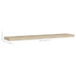 vidaXL Raft de perete suspendat, stejar, 120x23,5x3,8 cm, MDF