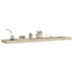vidaXL Rafturi perete suspendate, 4 buc., stejar, 120x23,5x3,8 cm, MDF