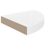 vidaXL Rafturi colț perete, 2 buc., alb extralucios, 25x25x3,8 cm, MDF vidaXL Rafturi colț perete, 2 buc., alb extralucios, 25x25x3,8 cm, MDF