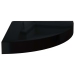vidaXL Rafturi colț perete, 2 buc., negru extralucios 25x25x3,8 cm MDF vidaXL Rafturi colț perete, 2 buc., negru extralucios 25x25x3,8 cm MDF