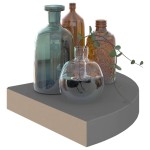 vidaXL Rafturi colț perete, 2 buc., gri extralucios, 25x25x3,8 cm, MDF vidaXL Rafturi colț perete, 2 buc., gri extralucios, 25x25x3,8 cm, MDF