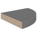 vidaXL Rafturi colț perete, 4 buc., gri extralucios, 25x25x3,8 cm, MDF vidaXL Rafturi colț perete, 4 buc., gri extralucios, 25x25x3,8 cm, MDF