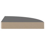vidaXL Rafturi colț perete, 4 buc., gri extralucios, 25x25x3,8 cm, MDF vidaXL Rafturi colț perete, 4 buc., gri extralucios, 25x25x3,8 cm, MDF