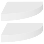 vidaXL Rafturi colțar de perete, 2 buc., alb, 25 x 25 x 3,8 cm, MDF vidaXL Rafturi colțar de perete, 2 buc., alb, 25 x 25 x 3,8 cm, MDF