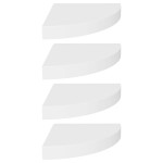 vidaXL Rafturi colțar de perete, 4 buc., alb, 25 x 25 x 3,8 cm, MDF vidaXL Rafturi colțar de perete, 4 buc., alb, 25 x 25 x 3,8 cm, MDF