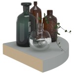 vidaXL Raft de colț suspendat, gri, 25x25x3,8 cm, MDF vidaXL Raft de colț suspendat, gri, 25x25x3,8 cm, MDF