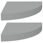 vidaXL Rafturi colțar de perete, 2 buc., gri, 25 x 25 x 3,8 cm, MDF vidaXL Rafturi colțar de perete, 2 buc., gri, 25 x 25 x 3,8 cm, MDF