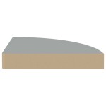 vidaXL Rafturi colțar de perete, 2 buc., gri, 25 x 25 x 3,8 cm, MDF vidaXL Rafturi colțar de perete, 2 buc., gri, 25 x 25 x 3,8 cm, MDF