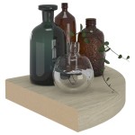 vidaXL Raft colțar de perete, stejar, 25 x 25 x 3,8 cm, MDF