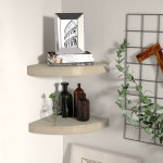 vidaXL Rafturi colț de perete, 2 buc., stejar, 25 x 25 x 3,8 cm, MDF vidaXL Rafturi colț de perete, 2 buc., stejar, 25 x 25 x 3,8 cm, MDF