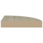 vidaXL Rafturi colț de perete, 2 buc., stejar, 25 x 25 x 3,8 cm, MDF vidaXL Rafturi colț de perete, 2 buc., stejar, 25 x 25 x 3,8 cm, MDF