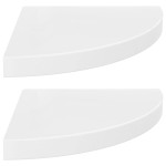 vidaXL Rafturi de perete, 2 buc., alb extralucios, 35x35x3,8 cm, MDF vidaXL Rafturi de perete, 2 buc., alb extralucios, 35x35x3,8 cm, MDF