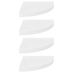 vidaXL Colțare suspendate, 4 buc., alb extralucios, 35x35x3,8 cm, MDF vidaXL Colțare suspendate, 4 buc., alb extralucios, 35x35x3,8 cm, MDF