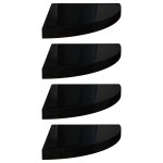 vidaXL Rafturi colț perete 4 buc, negru extralucios, 35x35x3,8 cm, MDF vidaXL Rafturi colț perete 4 buc, negru extralucios, 35x35x3,8 cm, MDF
