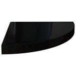 vidaXL Rafturi colț perete 4 buc, negru extralucios, 35x35x3,8 cm, MDF vidaXL Rafturi colț perete 4 buc, negru extralucios, 35x35x3,8 cm, MDF