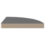 vidaXL Rafturi colț perete, 2 buc., gri extralucios, 35x35x3,8 cm, MDF vidaXL Rafturi colț perete, 2 buc., gri extralucios, 35x35x3,8 cm, MDF