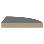 vidaXL Rafturi colț perete, 4 buc., gri extralucios, 35x35x3,8 cm, MDF vidaXL Rafturi colț perete, 4 buc., gri extralucios, 35x35x3,8 cm, MDF