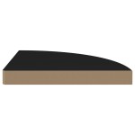 vidaXL Rafturi colț de perete, 2 buc., negru, 35x35x3,8 cm, MDF vidaXL Rafturi colț de perete, 2 buc., negru, 35x35x3,8 cm, MDF