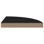 vidaXL Rafturi colțar de perete, 4 buc., negru, 35 x 35 x 3,8 cm, MDF vidaXL Rafturi colțar de perete, 4 buc., negru, 35 x 35 x 3,8 cm, MDF