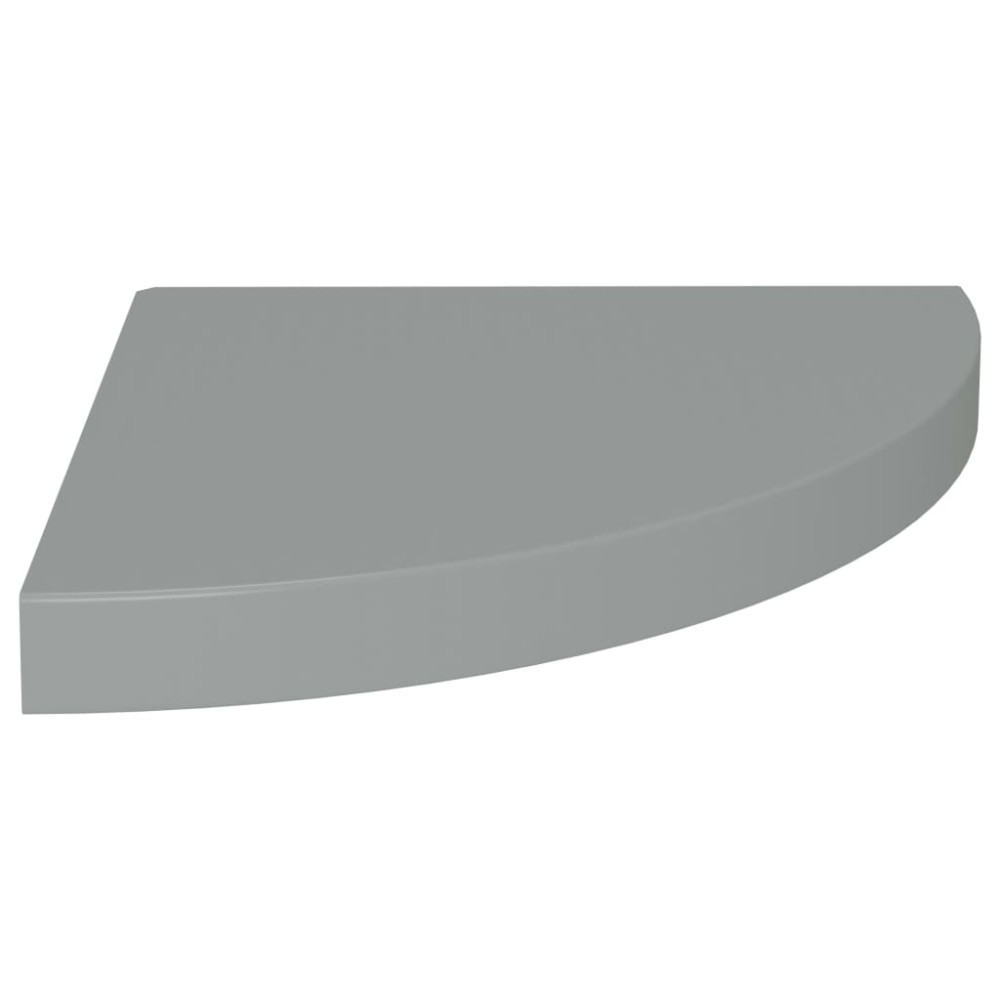 vidaXL Raft colțar de perete, gri, 35 x 35 x 3,8 cm, MDF