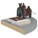 vidaXL Raft colțar de perete, gri, 35 x 35 x 3,8 cm, MDF vidaXL Raft colțar de perete, gri, 35 x 35 x 3,8 cm, MDF