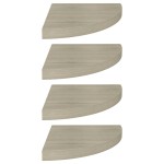 vidaXL Rafturi colț suspendate, 4 buc., stejar, 35x35x3,8 cm, MDF vidaXL Rafturi colț suspendate, 4 buc., stejar, 35x35x3,8 cm, MDF