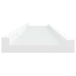 vidaXL Rafturi rame foto cu bordură, 2 buc., alb, 40 x 9 x 3 cm, MDF