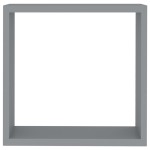 vidaXL Rafturi cub de perete, 3 buc., gri, MDF vidaXL Rafturi cub de perete, 3 buc., gri, MDF