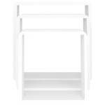 vidaXL Rafturi de perete cub, 3 buc., alb, MDF vidaXL Rafturi de perete cub, 3 buc., alb, MDF