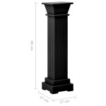 vidaXL Suport plante clasic formă stâlp pătrat negru 17x17x66 cm MDF