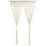 vidaXL Perdea macrame, 140 x 240 cm, bumbac vidaXL Perdea macrame, 140 x 240 cm, bumbac