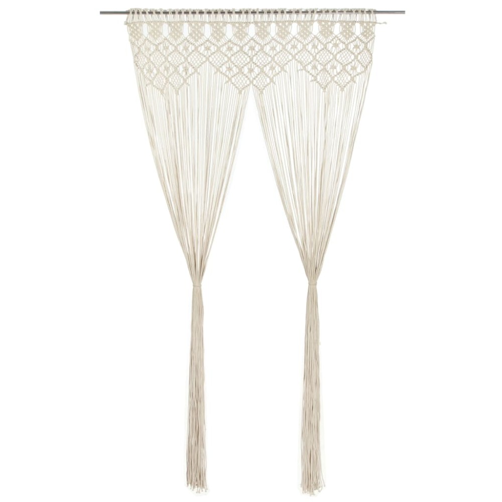 vidaXL Perdea macrame, 140 x 240 cm, bumbac
