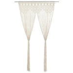 vidaXL Perdea macrame, 140 x 240 cm, bumbac vidaXL Perdea macrame, 140 x 240 cm, bumbac