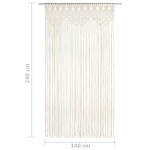 vidaXL Perdea macrame, 140 x 240 cm, bumbac vidaXL Perdea macrame, 140 x 240 cm, bumbac