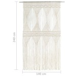 vidaXL Perdea macrame, 140 x 240 cm, bumbac vidaXL Perdea macrame, 140 x 240 cm, bumbac