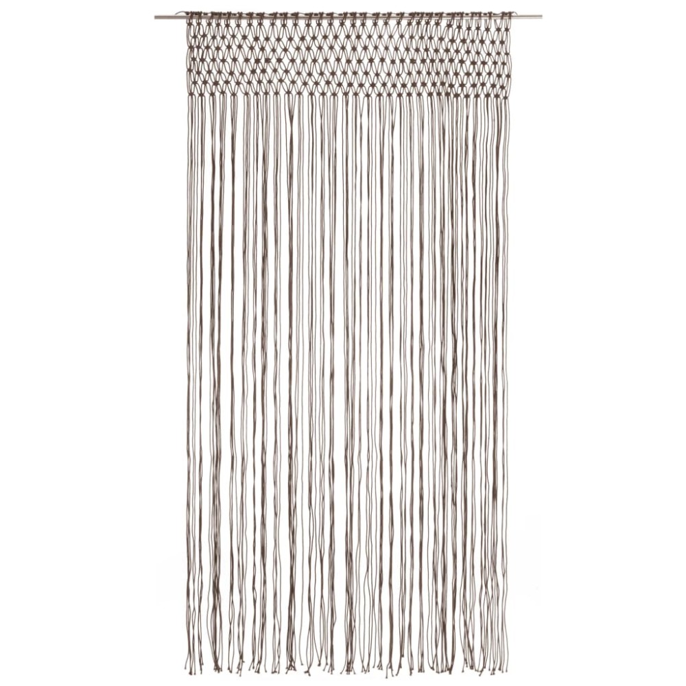vidaXL Perdea macrame, gri taupe,140 x 240 cm, bumbac